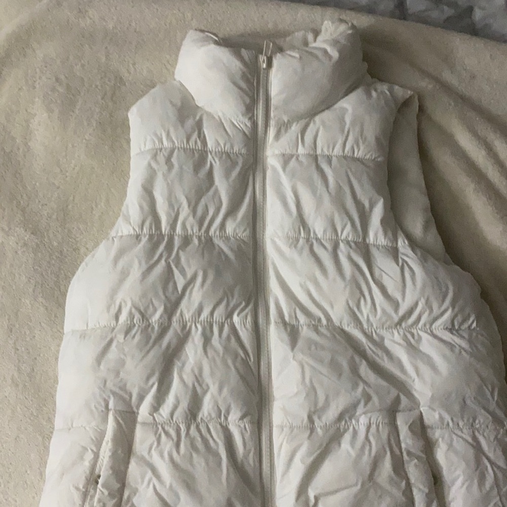 old navy white vest